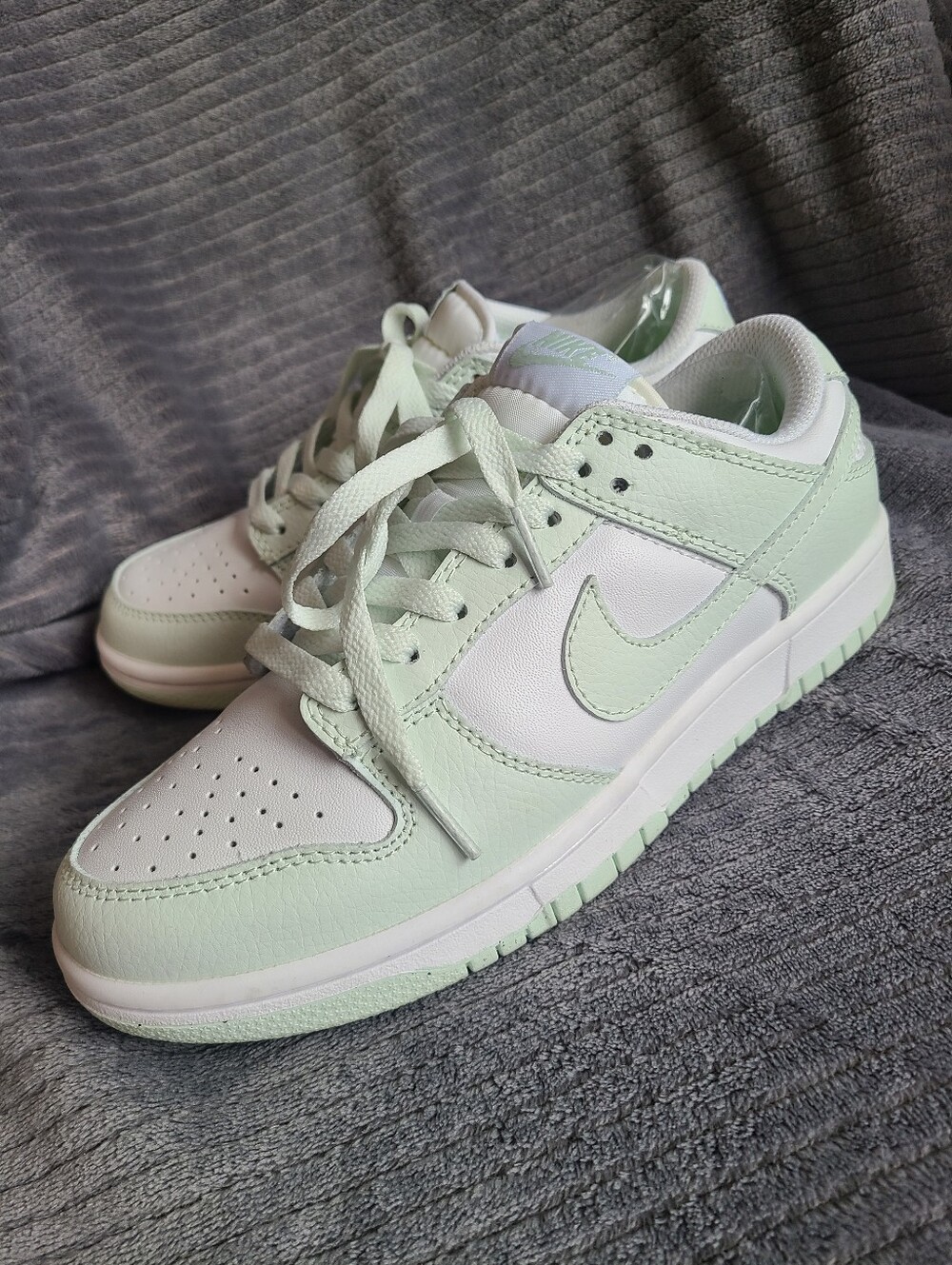 Women's size 8 Nike Dunk low top Next Nature White Mint (DN1431-102) sneakers